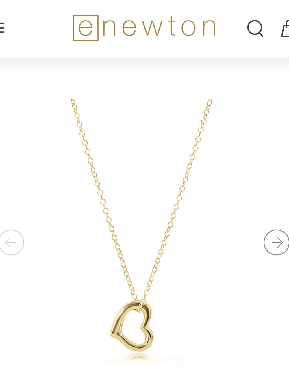 enewton 16" necklace gold - love gold charm